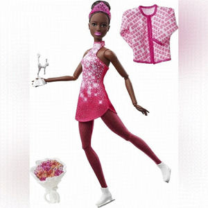 BARBIE doll Ice Skater African American Black You Can Be Anything 12 inch